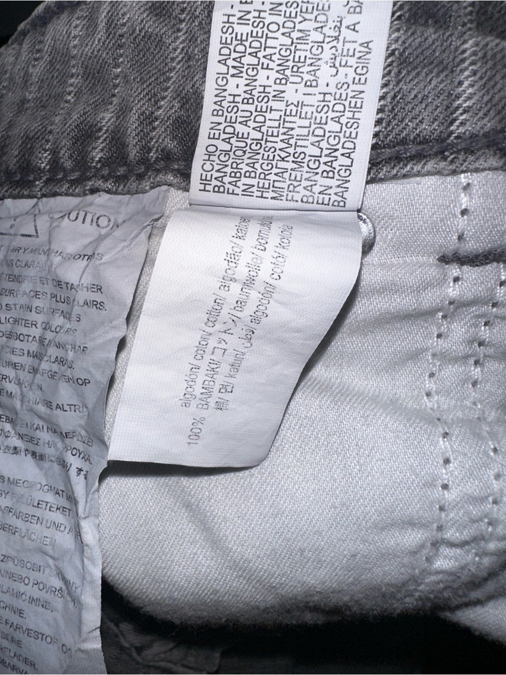 Zara Gray/White Pinstripe Pleated Denim Mini Skirt NWT - Picture 6 of 6
